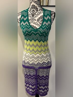 BCBGMAXAZRIA Chevron Knit Dress